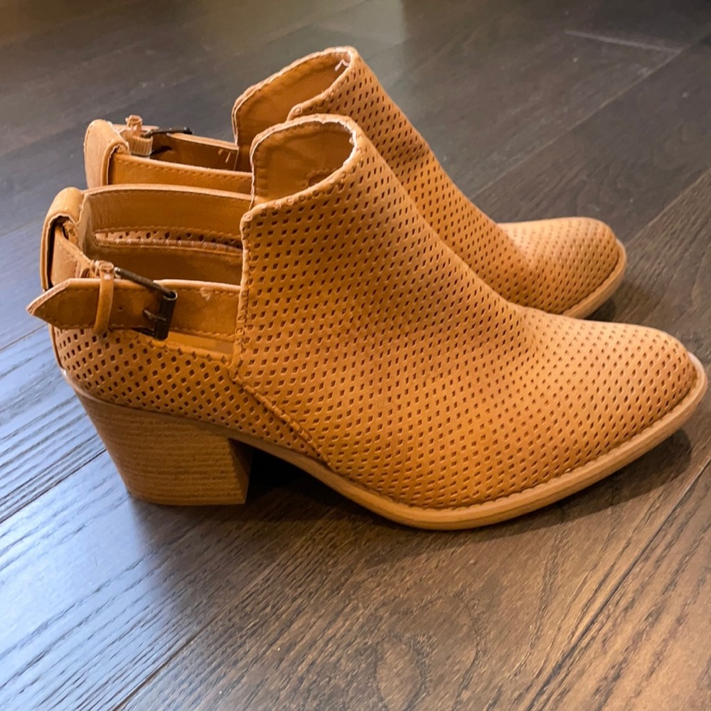 Tan booties